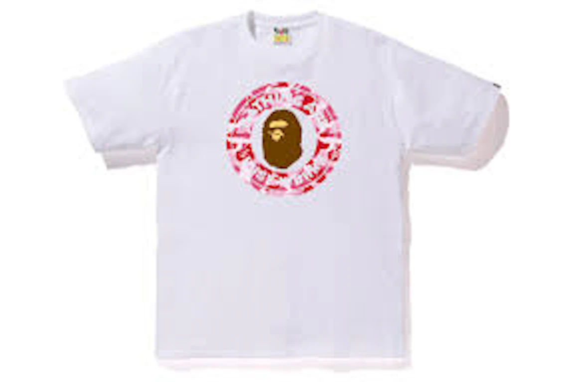 BAPE ABC Busy Works Tee White/Pink