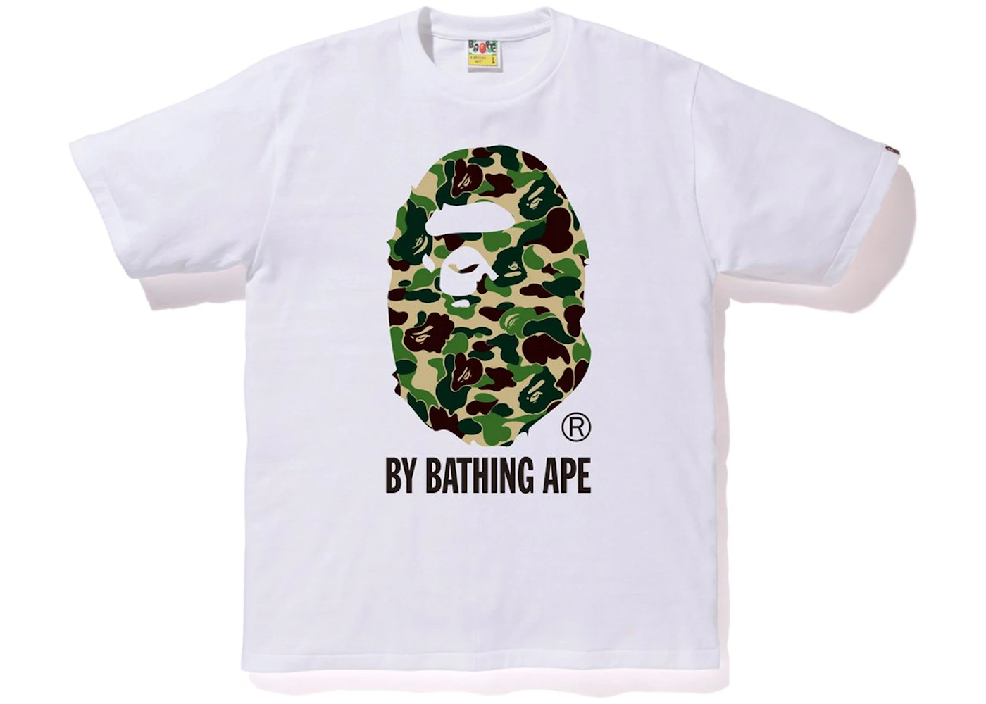 BAPE ABC By Bathing Tee White/Green Men's - SS19 - US