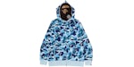 Sudadera con capucha y cremallera completa BAPE ABC Camo 2nd Ape azul