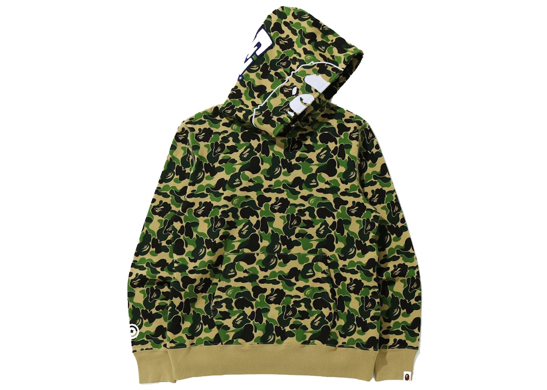 Pre-owned Bape Abc Camo 2nd Ape Wide Fit Pullover Hoodie Green