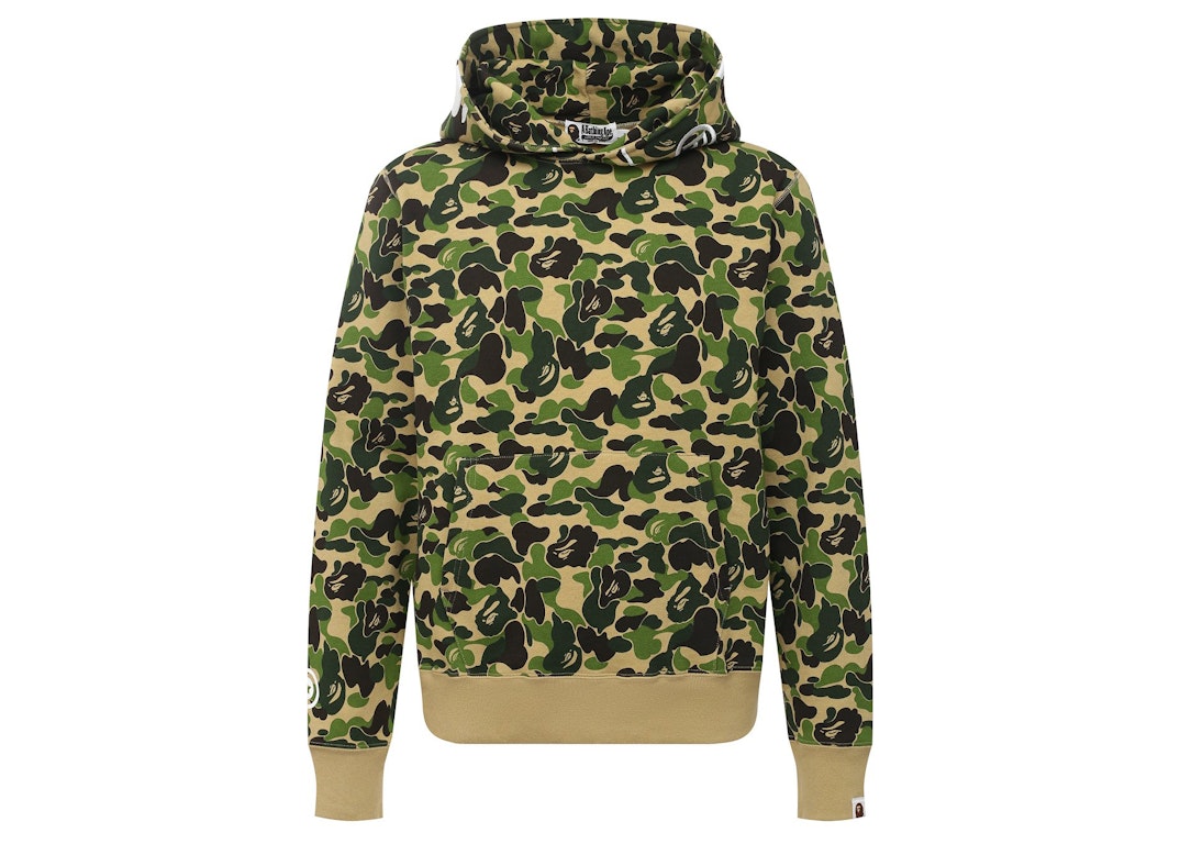 Pre-owned Bape Abc Camo 2nd Ape Wide Pullover Hoodie Green