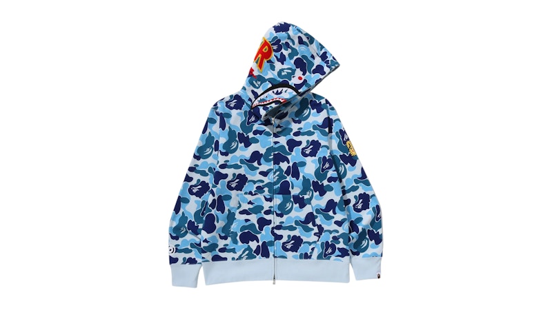 BAPE ABC Camo 2nd Shark Full Zip Hoodie Blue メンズ - FW25 - JP