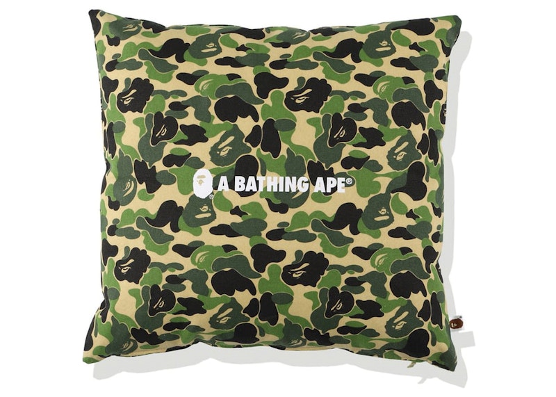 BAPE ABC Camo A Bathing Ape Square Cushion Green - FW22 - US