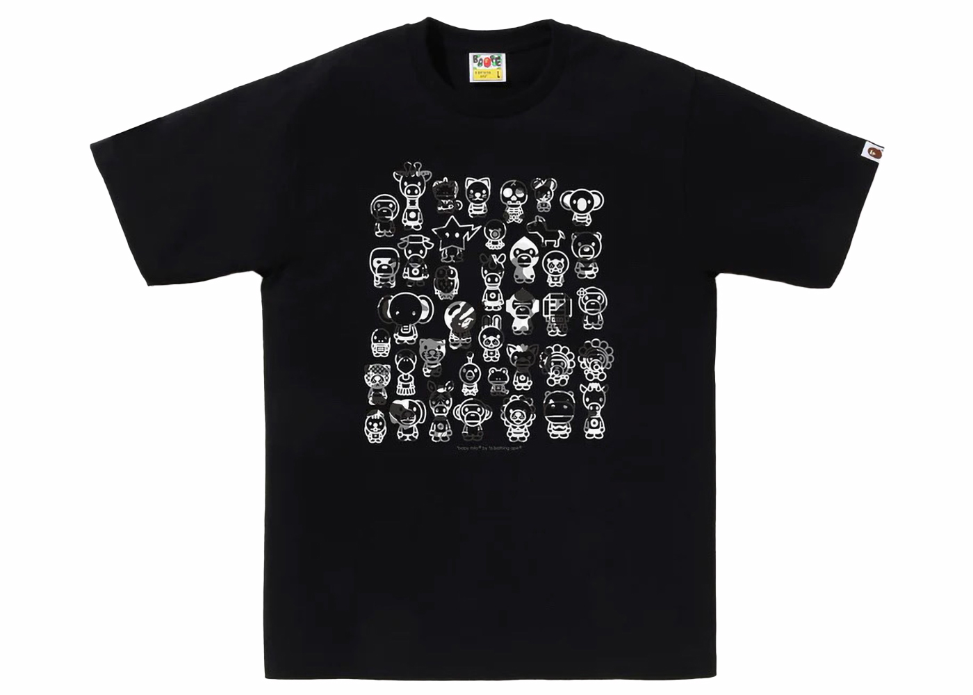 BAPE ABC Camo A To Z Tee Black/Grey Men's - FW23 - US