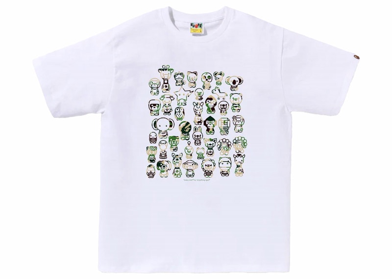 BAPE ABC Camo A To Z Tee White/Pink Men's - FW23 - US