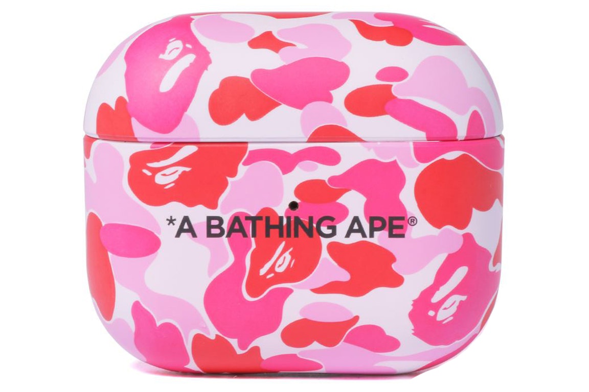 Pre-owned Bape Abc Camo Airpods Case (ss22) Pink