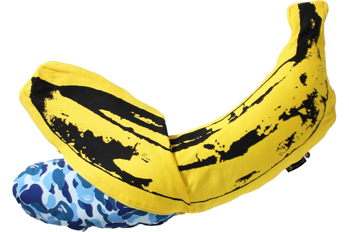 BAPE ABC Camo Andy Warhol Banana Cushion (Medium) Blue