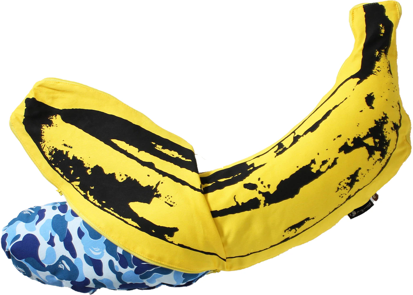 BAPE ABC Camo Andy Warhol Banana Cushion (Medium) Blue - US BAPE ABC Camo Andy Warhol Banana Cushion (Medium) Blue - US