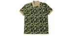 BAPE ABC Camo Ape Head One Point Polo Green
