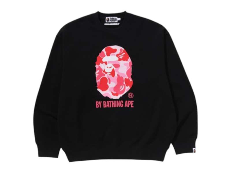 BAPE ABC Camo Ape Head Relax Fit Crewneck Sweatshirt Black