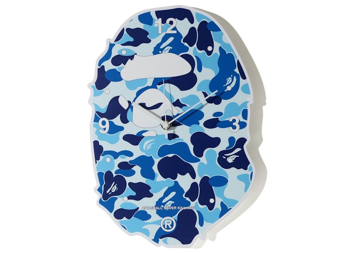 Https Stockxcom Bape Abc Camo Ape Head Wall Clock Blue Https Stockxcom Bape Abc Camo Ape Head Wall Clock Blue