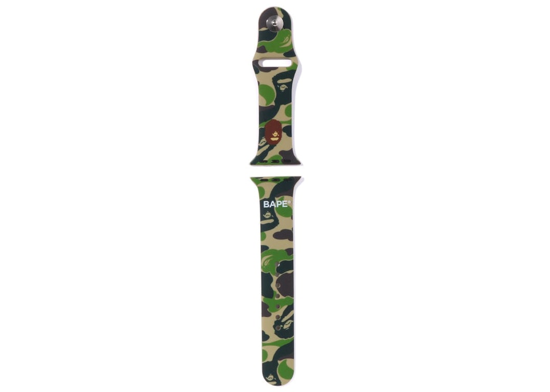 Pre-owned Bape Abc Camo Apple Watch Band (41/45mm) Green
