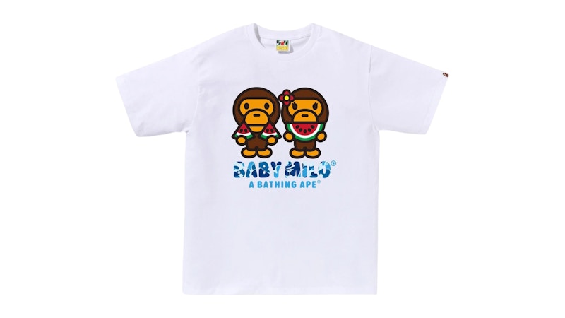 BAPE ABC Camo Baby Milo Water Melon Summer Tee White Men's