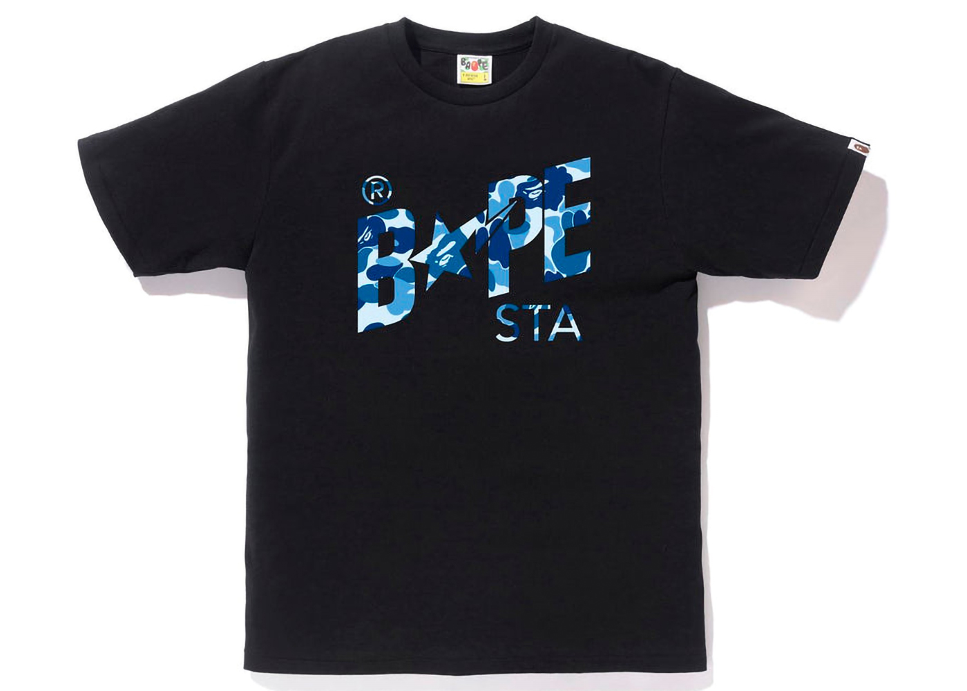 BAPE ABC Camo Bape Sta Logo Tee Black Blue Men's - SS23 - US