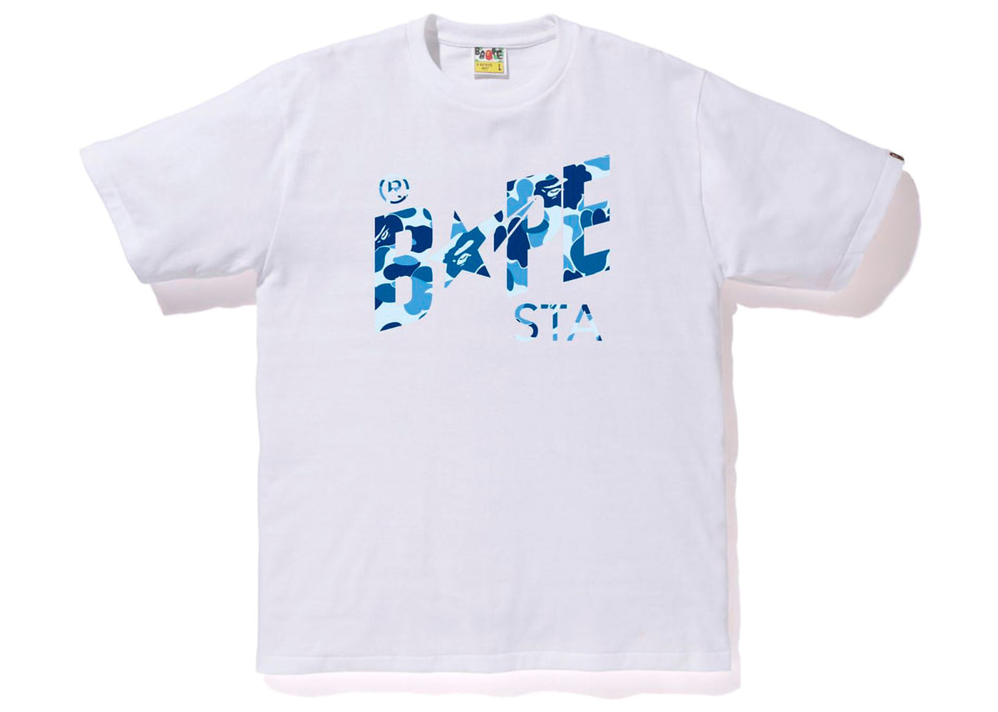 BAPE ABC Camo Bape Sta Logo Tee White Blue メンズ - SS23 - JP