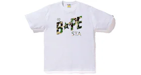 BAPE ABC Camo Bape Sta Logo Tee White Green