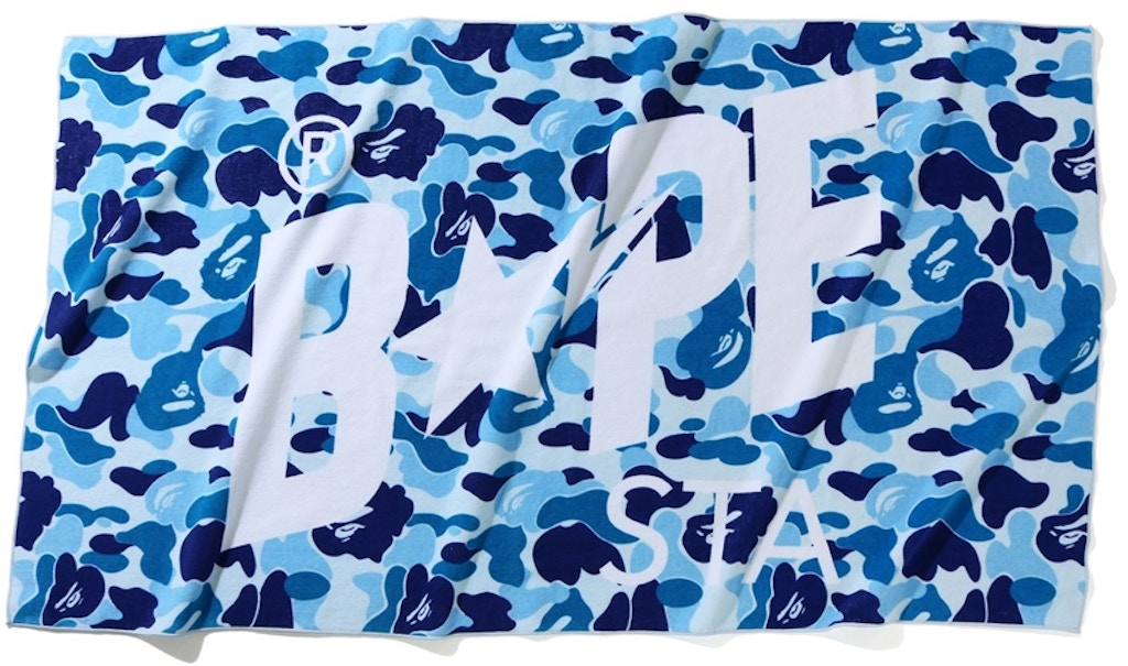 BAPE ABC Camo Bapesta Beach Towel Blue - SS20