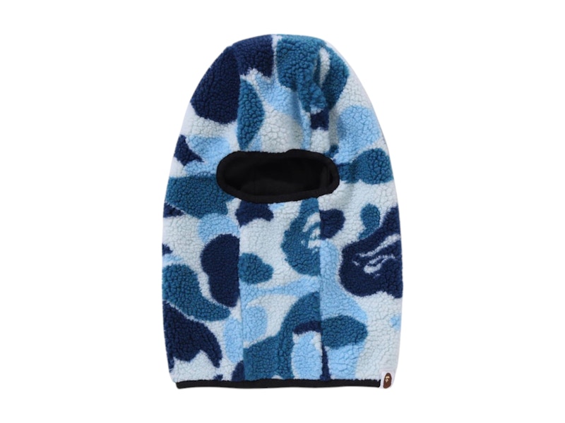 Pre-owned Bape Abc Camo Boa Fleece Balaclava In Blue