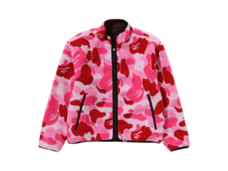 BAPE Pink ABC Camo Reversible Down Vest A Bathing Ape