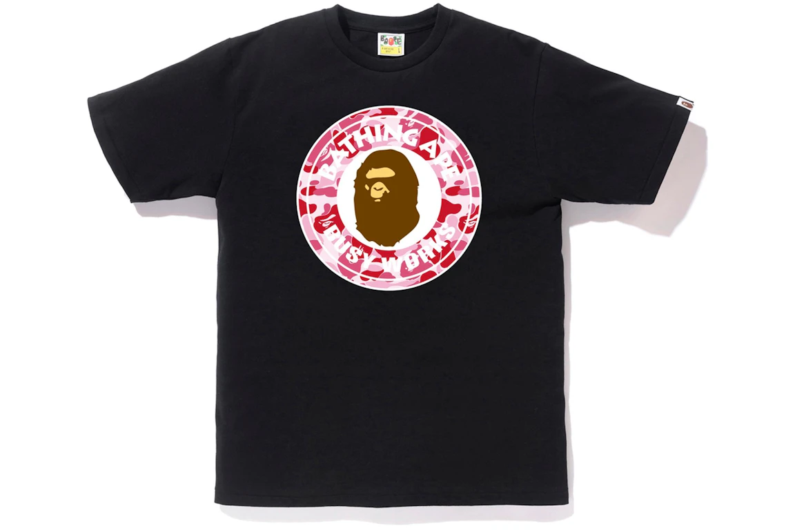 BAPE ABC Camo Busy Works Tee Black/Pink