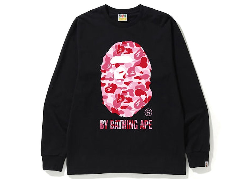 BAPE ABC Camo By Bathing Ape L/S Tee (FW22) Black Pink Men's