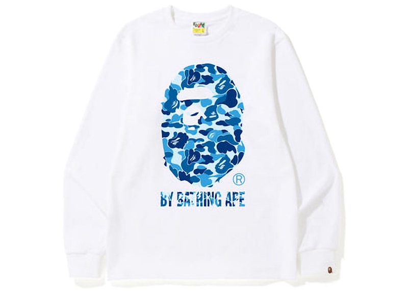 BAPE ABC Camo By Bathing Ape L/S Tee (FW22) White Blue Men's