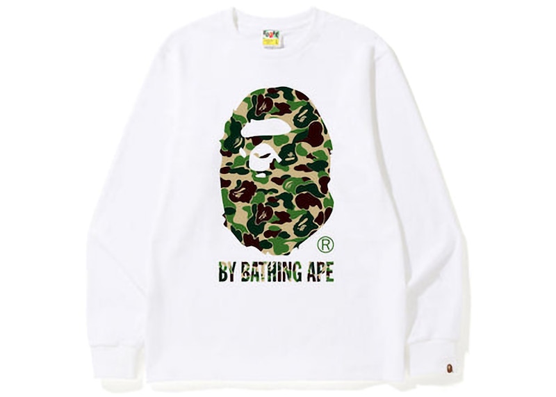 BAPE ABC Camo By Bathing Ape L/S Tee (FW22) White Green - FW22