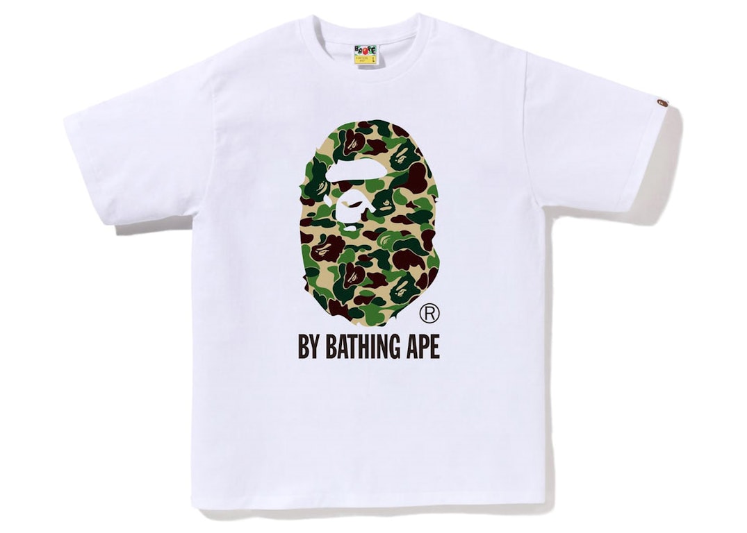 Pre-owned Bape Abc Camo By Bathing Ape Tee White/green