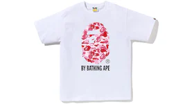 T-Shirt BAPE ABC Camo von Bathing Ape weiß/rosa