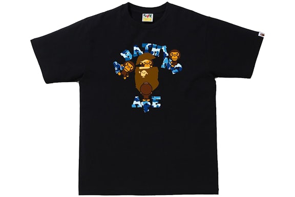 BAPE ABC Camo College Milo Tee (FW21) Black/Blue