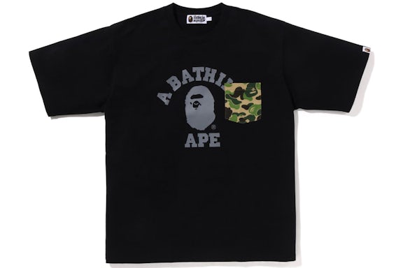 BAPE ABC Camo College Pocket Relaxed Tee (SS23) Black