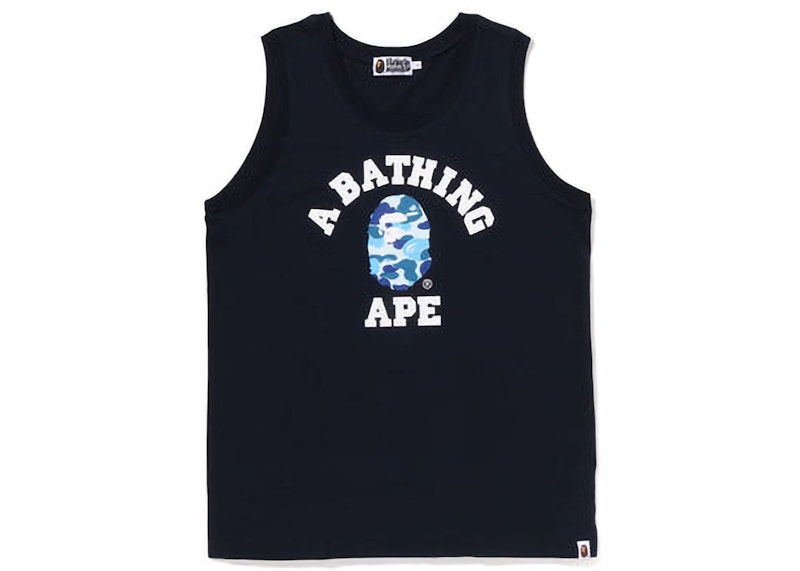 BAPE ABC Camo College Tank Top Black Blue - FW22 Men's - US