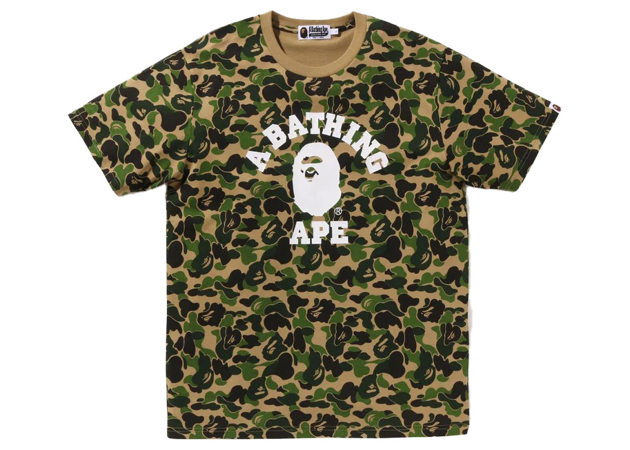 BAPE ABC Camo College Tee Green Men's - SS23 - US