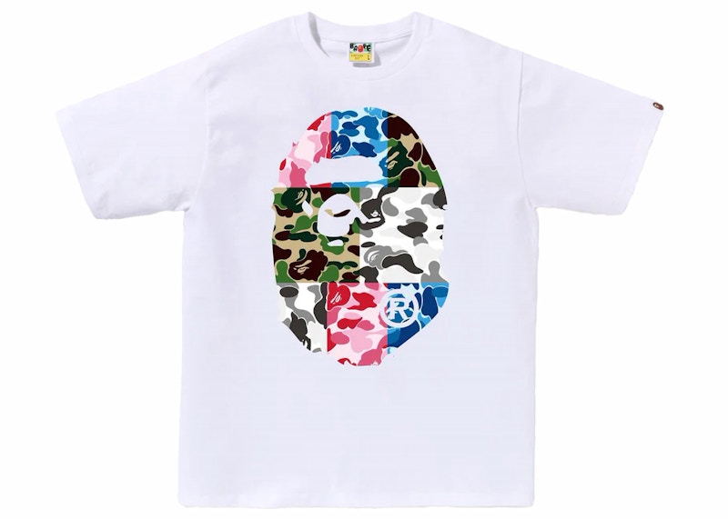 BAPE ABC Camo Crazy Big Ape Head Tee White Men's - FW23 - US