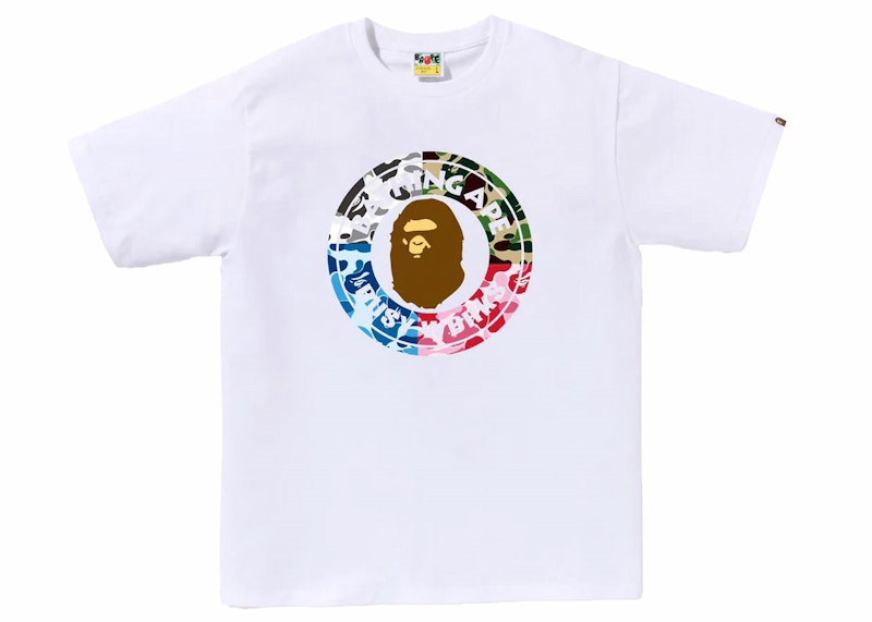 BAPE ABC Camo Crazy Busy Works Tee White Men's - FW23 - US