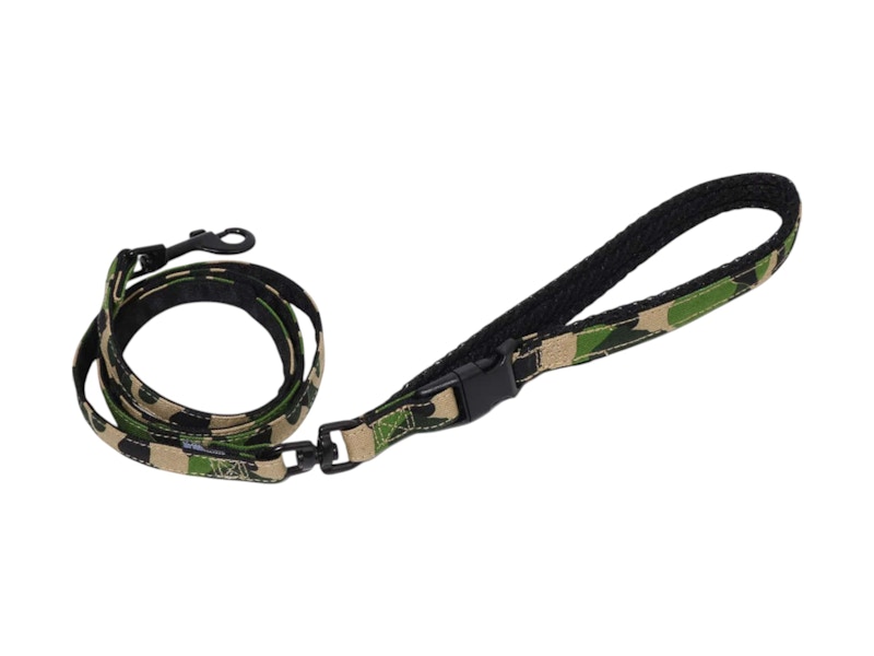 Pre-owned Bape Abc Camo Dog Leash In Green
