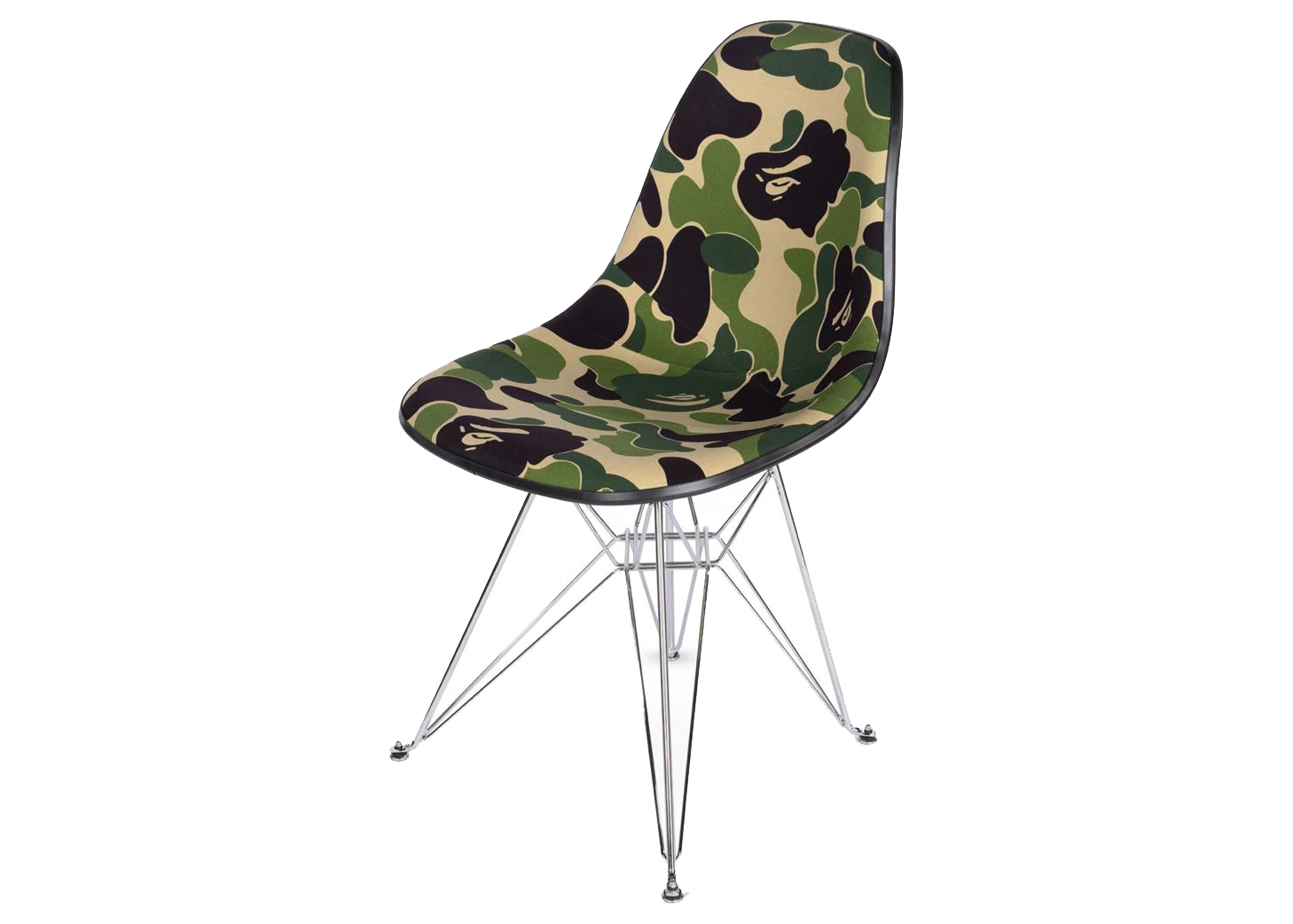 BAPE ABC Camo Fabric Modernica Fiber Shell Chair Green