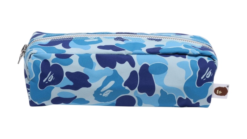 Pre-owned Bape Men's Abc Camo Flight Pouch (fw25) In Blue