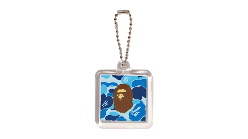 Pre-owned Bape Men's  Abc Camo Keychain In Blue