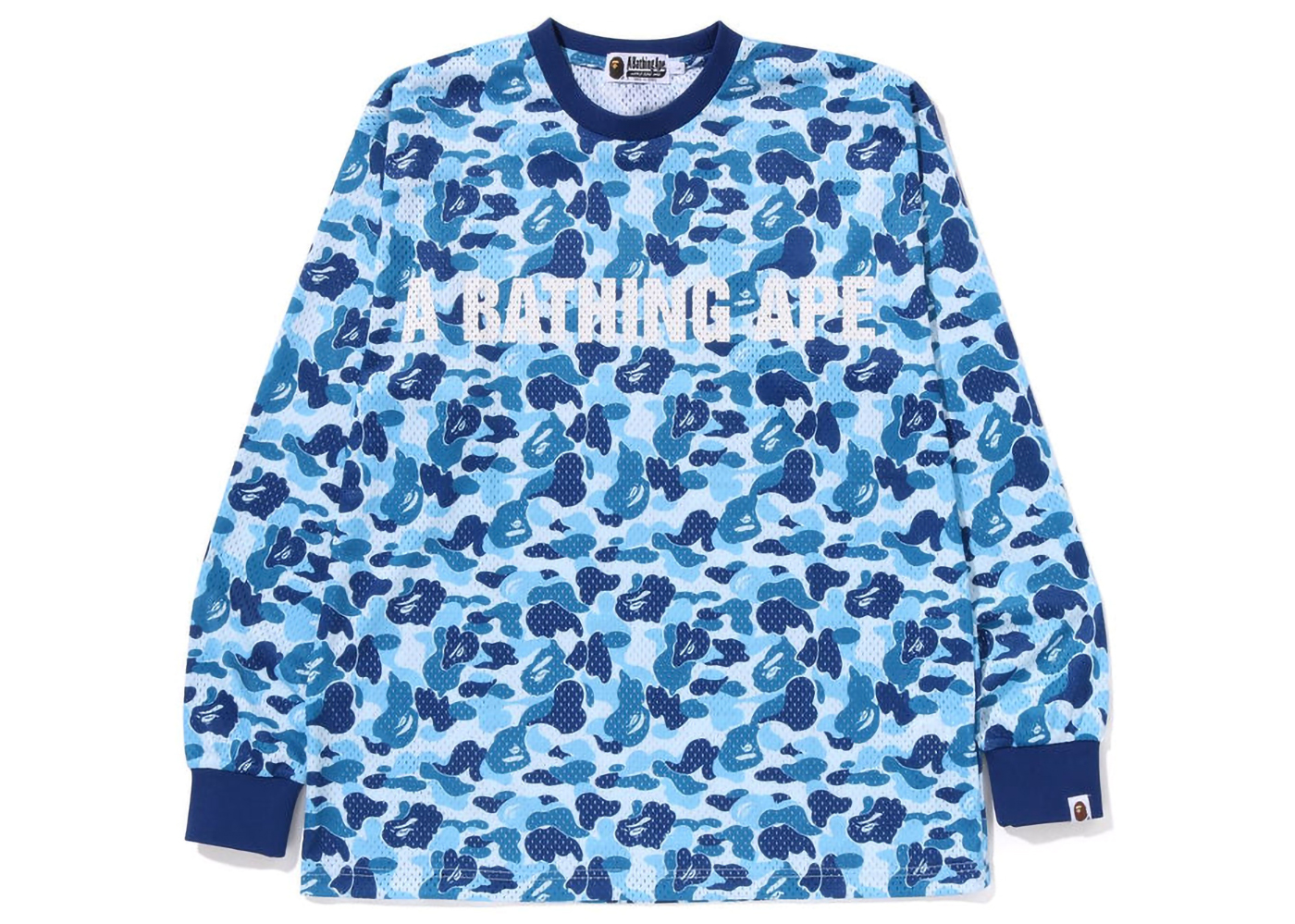 BAPE ABC Camo Mesh Relaxed Fit L/S Tee Pink Men's - SS23 - US