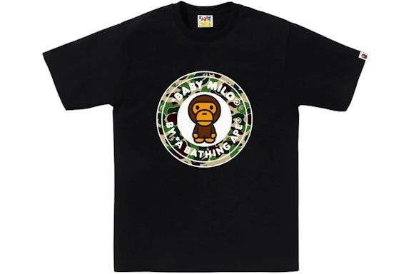 BAPE ABC Camo Milo Busy Works Tee Black/Green