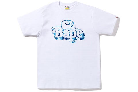 BAPE ABC Camo Milo on Bape Tee White Blue Men's SS23 US
