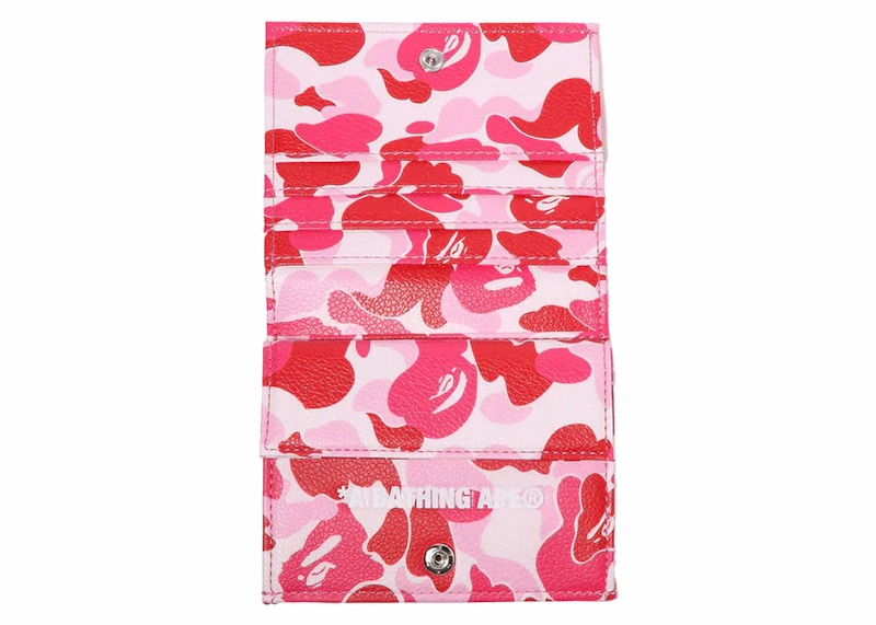 BAPE ABC Camo Mini Wallet Pink Men's - SS24 - US