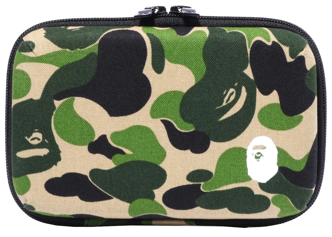 Pre-owned Bape Abc Camo Mobile Strage Pouch Green