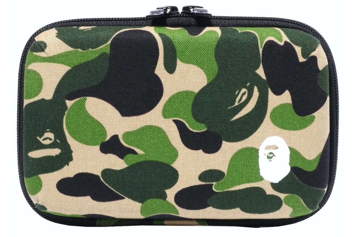 Pre-owned Bape Abc Camo Mobile Strage Pouch Green