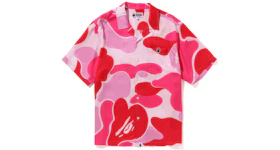 BAPE ABC Camo Open Collar Shirt Pink