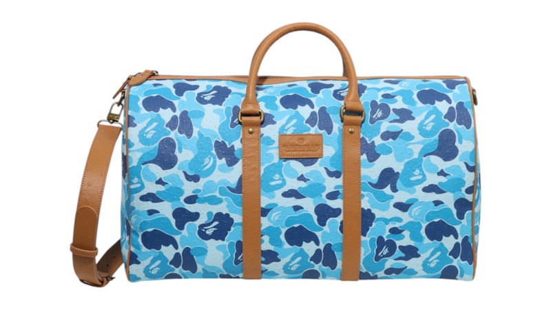 バッグ Bape ABC CAMO PU OSTRICH BOSTON BAG BAPE ABC Camo PU Ostrich Boston Bag Sky Blue - FW25 - US