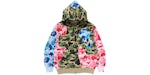 BAPE ABC Camuflaje Patchwork Relaxed Fit Zip Sudadera con capucha multicolor