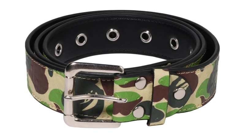 BAPE ABC Camo Pu Ostrich Belt Green Men's - FW25 - US