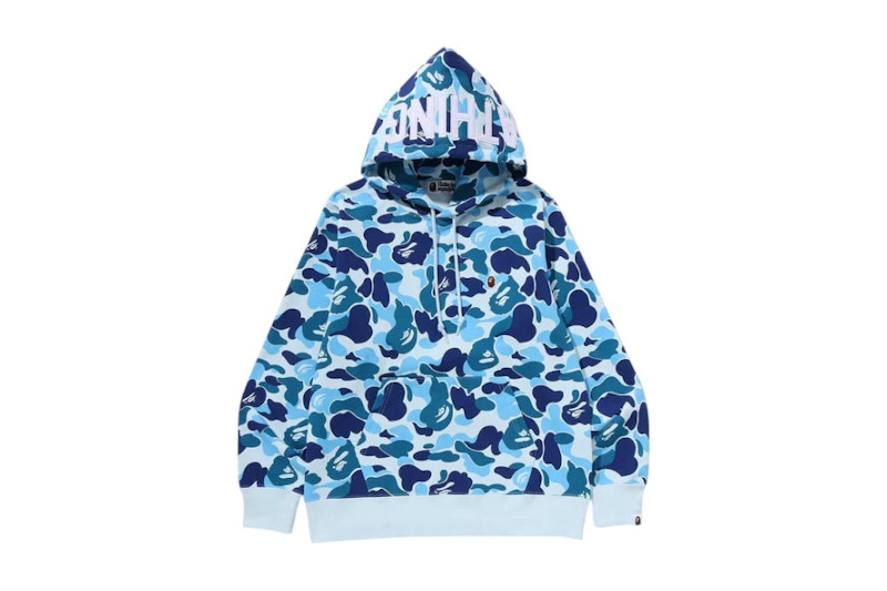 Pre-owned Bape Men's Abc Camo Pullover Hoodie (ss25) In Blue